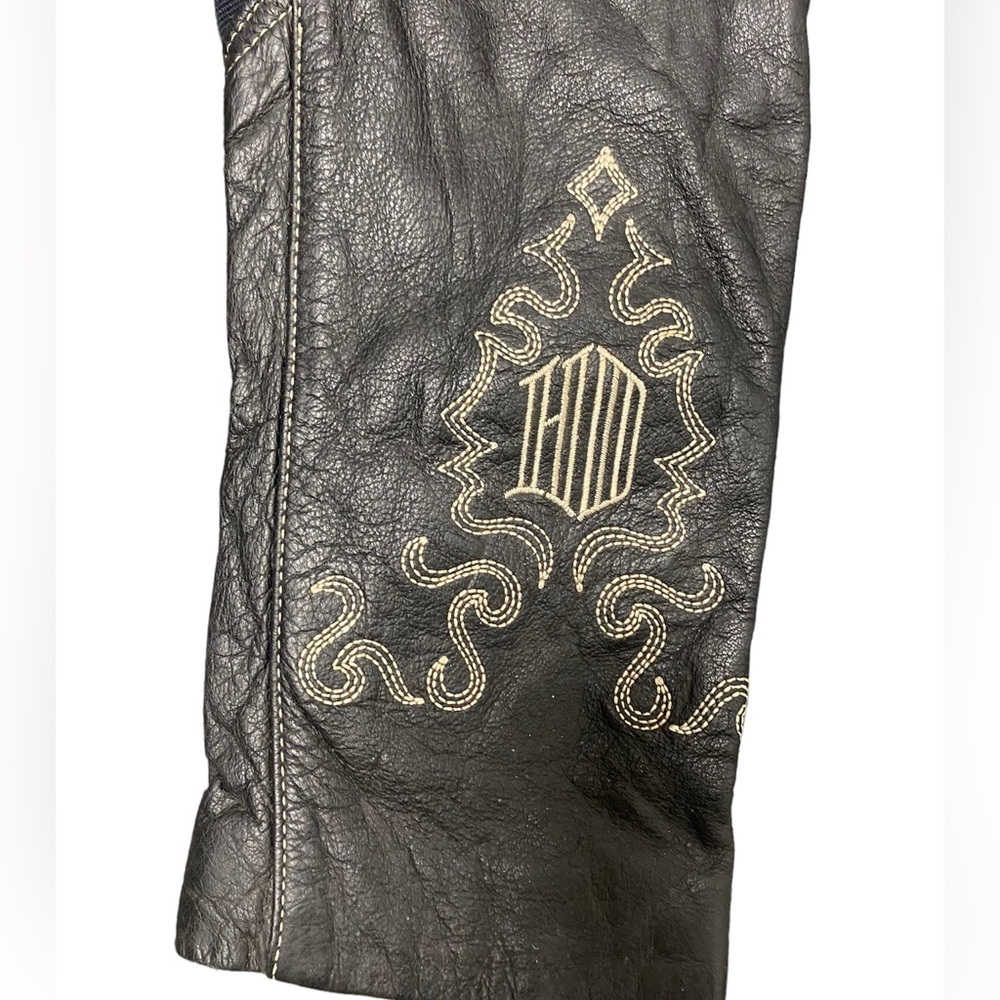 Harley Davidson Leather Spandex / Pants Chaps Size 34/6 - Picture 2 of 14